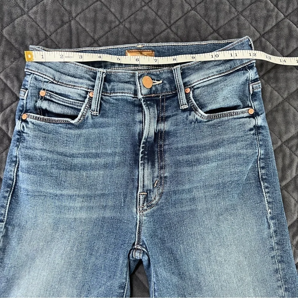 Mother Jeans Women 24 Stunner Zip Ankle Step Fray Skinny Walking On Coals A - Picture 6 of 11